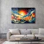 Sonsuz Enerji: Soyut Manzara Cam Tablo Duvar Dekoru cam tablo, duvar sanatı, modern dekorasyon, soyut sanat, cam sanat eserleri, iç mekan dekorasyonu, ofis dekorasyonu, ev dekorasyonu, restoran dekorasyonu, cafe dekorasyonu, cam baskı, UV baskı, estetik duvar sanatı