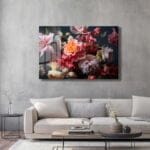Büyüleyici Floral Dans: Pembe ve Turuncu Tonlarında Modern Cam Tablo Duvar Dekoru cam tablo, duvar sanatı, modern dekorasyon, soyut sanat, cam sanat eserleri, iç mekan dekorasyonu, ofis dekorasyonu, ev dekorasyonu, restoran dekorasyonu, cafe dekorasyonu, cam baskı, UV baskı, estetik duvar sanatı