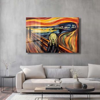 Çığlık Cam Tablo: Edvard Munch Eseri, Modern Duvar Dekorasyonu - Glazella