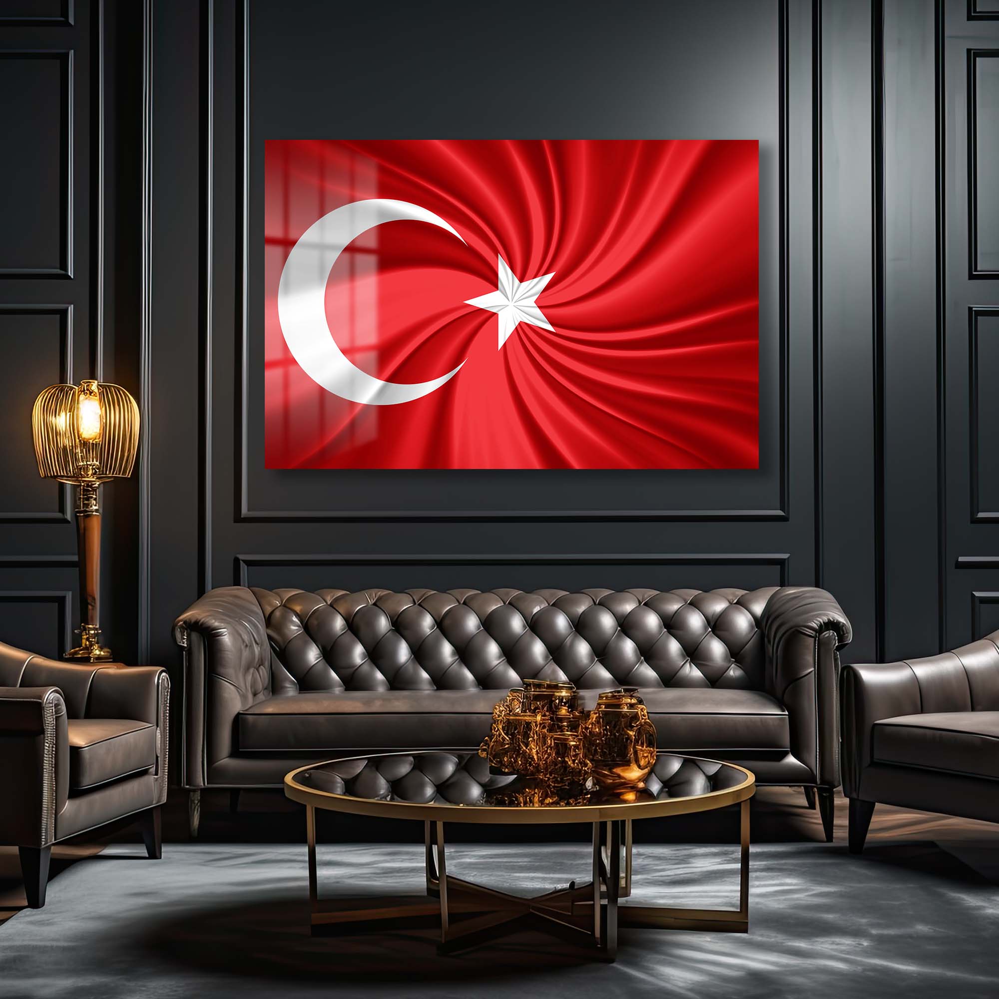 Ay Yıldızın İhtişamı: Dinamik Türk Bayrağı Cam Tablo Duvar Dekoru cam tablo, duvar sanatı, modern dekorasyon, soyut sanat, cam sanat eserleri, iç mekan dekorasyonu, ofis dekorasyonu, ev dekorasyonu, restoran dekorasyonu, cafe dekorasyonu, cam baskı, UV baskı, estetik duvar sanatı