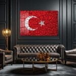 Gurur ve Direniş: Çatlak Efektli Türk Bayrağı Cam Tablo Duvar Dekoru cam tablo, duvar sanatı, modern dekorasyon, soyut sanat, cam sanat eserleri, iç mekan dekorasyonu, ofis dekorasyonu, ev dekorasyonu, restoran dekorasyonu, cafe dekorasyonu, cam baskı, UV baskı, estetik duvar sanatı