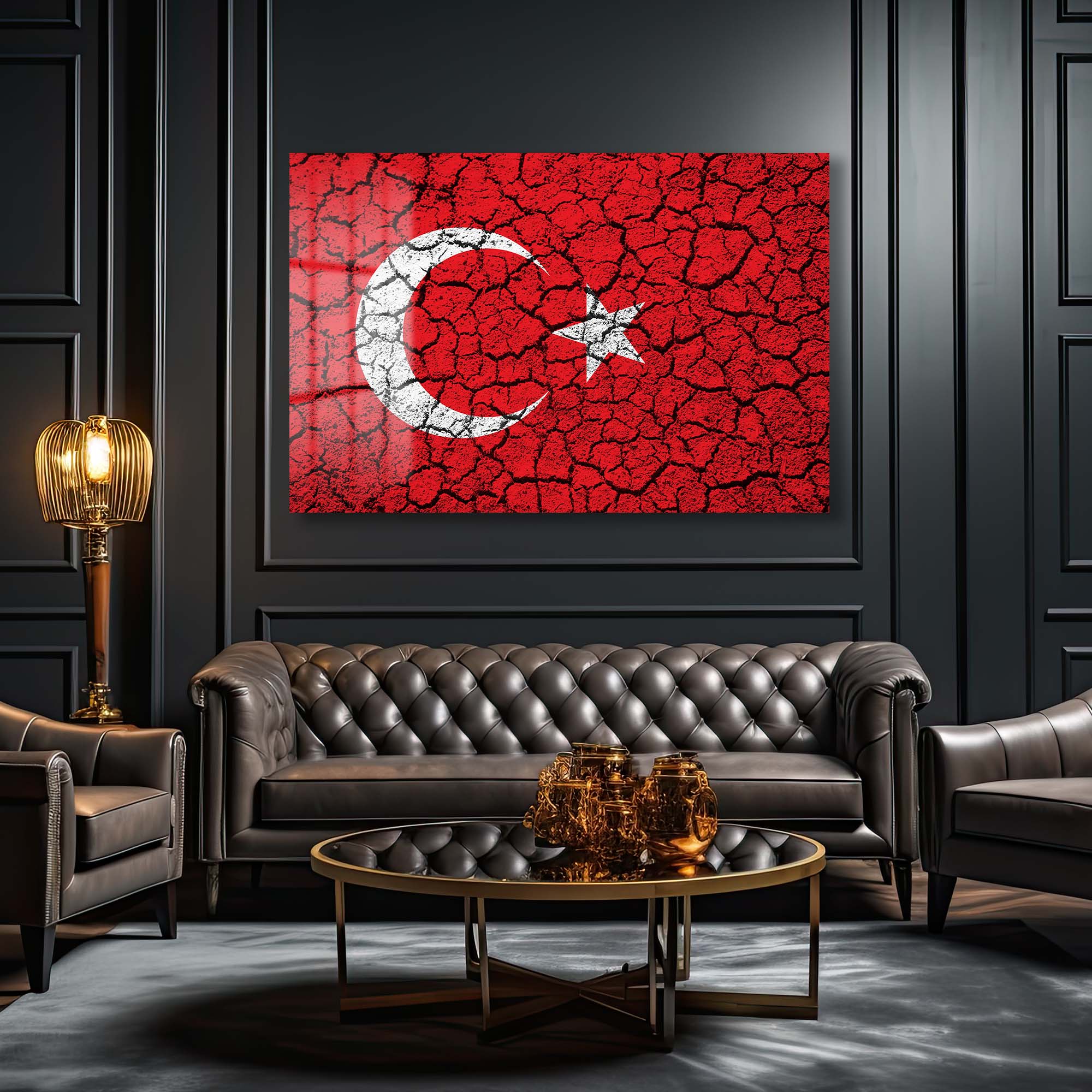 Gurur ve Direniş: Çatlak Efektli Türk Bayrağı Cam Tablo Duvar Dekoru cam tablo, duvar sanatı, modern dekorasyon, soyut sanat, cam sanat eserleri, iç mekan dekorasyonu, ofis dekorasyonu, ev dekorasyonu, restoran dekorasyonu, cafe dekorasyonu, cam baskı, UV baskı, estetik duvar sanatı