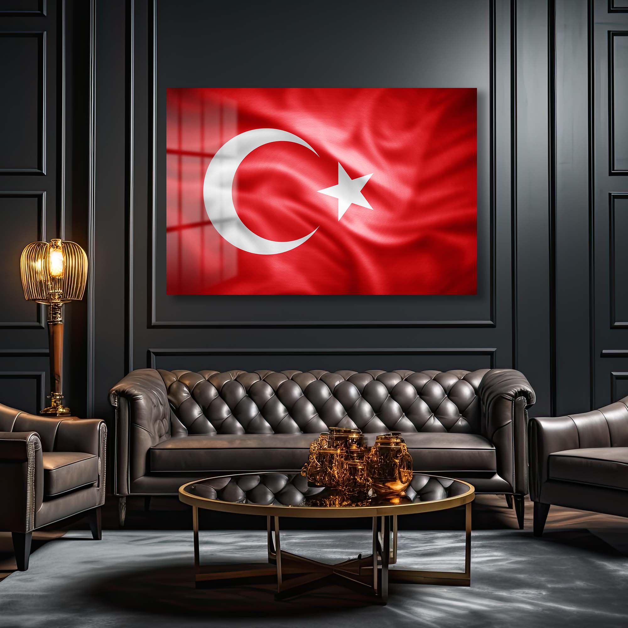 Gururla Dalgalanan Ay Yıldız: Türk Bayrağı Cam Tablo Duvar Dekoru cam tablo, duvar sanatı, modern dekorasyon, soyut sanat, cam sanat eserleri, iç mekan dekorasyonu, ofis dekorasyonu, ev dekorasyonu, restoran dekorasyonu, cafe dekorasyonu, cam baskı, UV baskı, estetik duvar sanatı