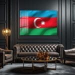 Azerbaycan Bayrağı Cam Tablo | Vatansever Ruhunuzu Yansıtan Şık Duvar Sanatı Duvar Dekoru cam tablo, duvar sanatı, modern dekorasyon, soyut sanat, cam sanat eserleri, iç mekan dekorasyonu, ofis dekorasyonu, ev dekorasyonu, restoran dekorasyonu, cafe dekorasyonu, cam baskı, UV baskı, estetik duvar sanatı