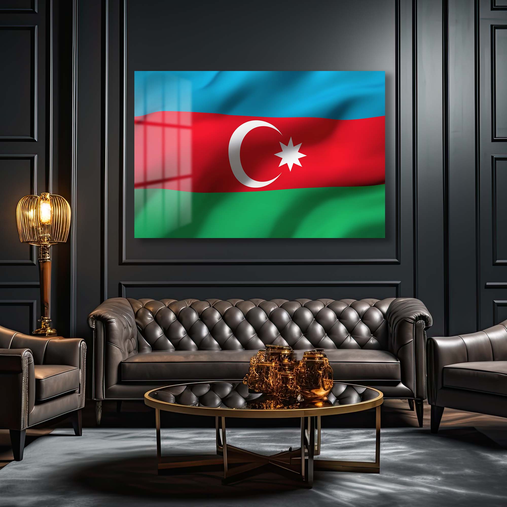 Azerbaycan Bayrağı Cam Tablo | Vatansever Ruhunuzu Yansıtan Şık Duvar Sanatı Duvar Dekoru cam tablo, duvar sanatı, modern dekorasyon, soyut sanat, cam sanat eserleri, iç mekan dekorasyonu, ofis dekorasyonu, ev dekorasyonu, restoran dekorasyonu, cafe dekorasyonu, cam baskı, UV baskı, estetik duvar sanatı