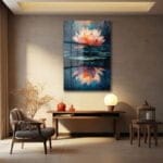 Huzurun Yansıması: Modern Lotus Çiçeği Temperli Cam Tablo Duvar Dekoru cam tablo, duvar sanatı, modern dekorasyon, soyut sanat, cam sanat eserleri, iç mekan dekorasyonu, ofis dekorasyonu, ev dekorasyonu, restoran dekorasyonu, cafe dekorasyonu, cam baskı, UV baskı, estetik duvar sanatı