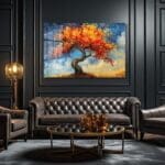 Sonbahar Dansı: Canlı Renklerle Modern Cam Tablo Duvar Dekoru cam tablo, duvar sanatı, modern dekorasyon, soyut sanat, cam sanat eserleri, iç mekan dekorasyonu, ofis dekorasyonu, ev dekorasyonu, restoran dekorasyonu, cafe dekorasyonu, cam baskı, UV baskı, estetik duvar sanatı