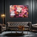 Canlı Zambakların Dansı: Modern Çiçekli Dekoratif Cam Tablo Duvar Dekoru cam tablo, duvar sanatı, modern dekorasyon, soyut sanat, cam sanat eserleri, iç mekan dekorasyonu, ofis dekorasyonu, ev dekorasyonu, restoran dekorasyonu, cafe dekorasyonu, cam baskı, UV baskı, estetik duvar sanatı