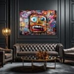 Çığlık Atan Renkler: Modern Graffiti Sanat Cam Tablo Duvar Dekoru cam tablo, duvar sanatı, modern dekorasyon, soyut sanat, cam sanat eserleri, iç mekan dekorasyonu, ofis dekorasyonu, ev dekorasyonu, restoran dekorasyonu, cafe dekorasyonu, cam baskı, UV baskı, estetik duvar sanatı