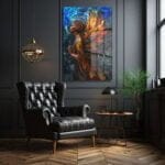 İlahi Kanatlar: Vitray Sanatı Modern Cam Tablo Duvar Dekoru cam tablo, duvar sanatı, modern dekorasyon, soyut sanat, cam sanat eserleri, iç mekan dekorasyonu, ofis dekorasyonu, ev dekorasyonu, restoran dekorasyonu, cafe dekorasyonu, cam baskı, UV baskı, estetik duvar sanatı