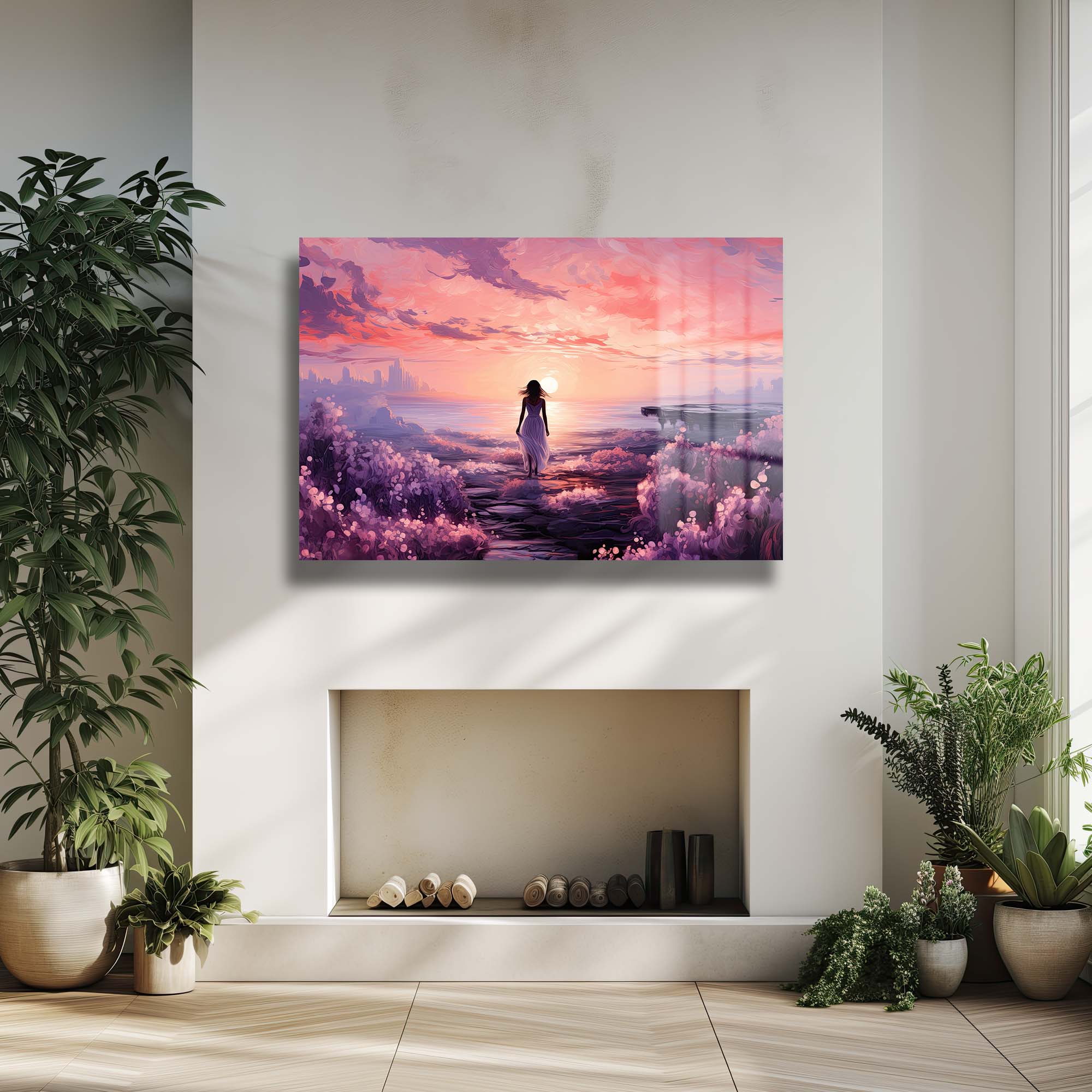 Umut Yolu: Ethereal Gün Batımı Manzaralı Cam Tablo Duvar Dekoru cam tablo, duvar sanatı, modern dekorasyon, soyut sanat, cam sanat eserleri, iç mekan dekorasyonu, ofis dekorasyonu, ev dekorasyonu, restoran dekorasyonu, cafe dekorasyonu, cam baskı, UV baskı, estetik duvar sanatı
