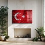 Türkiye Bayrağı Tuğla Duvar Görünümlü Cam Tablo | Vatansever Duvar Dekorasyonu Duvar Dekoru cam tablo, duvar sanatı, modern dekorasyon, soyut sanat, cam sanat eserleri, iç mekan dekorasyonu, ofis dekorasyonu, ev dekorasyonu, restoran dekorasyonu, cafe dekorasyonu, cam baskı, UV baskı, estetik duvar sanatı