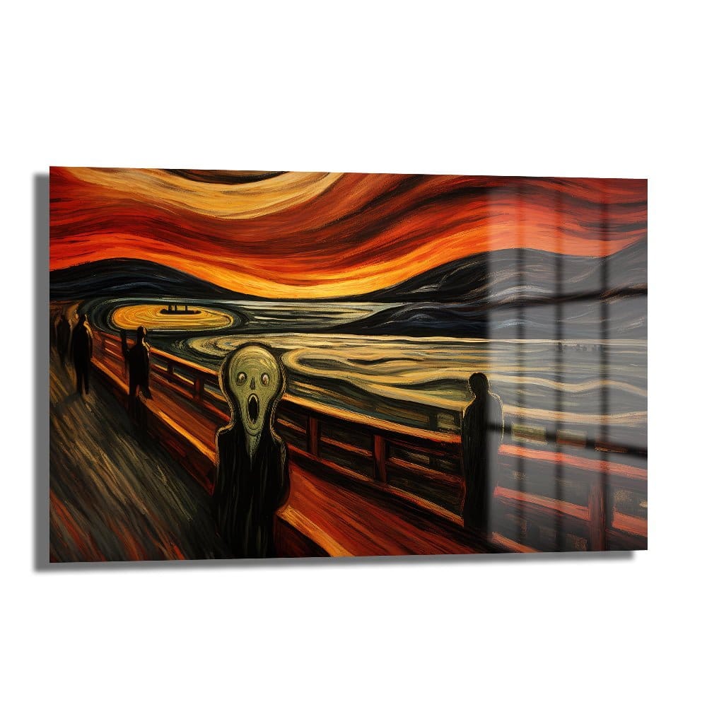 Çığlık Cam Tablo: Munch'tan Duygusal Derinlikte Modern Sanat Duvar Dekoru Duvar Dekoru cam tablo, duvar sanatı, modern dekorasyon, soyut sanat, cam sanat eserleri, iç mekan dekorasyonu, ofis dekorasyonu, ev dekorasyonu, restoran dekorasyonu, cafe dekorasyonu, cam baskı, UV baskı, estetik duvar sanatı