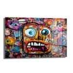 Çığlık Atan Renkler: Modern Graffiti Sanat Cam Tablo - Glazella