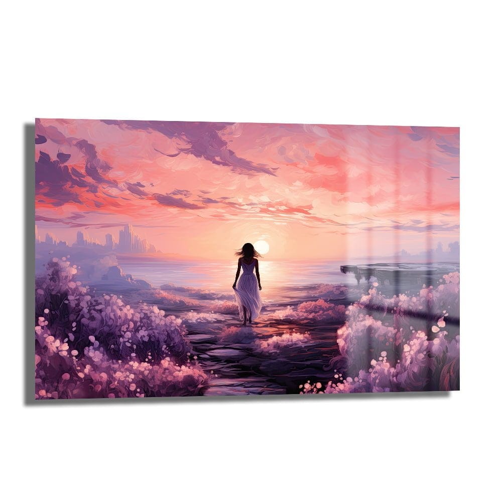 Umut Yolu: Ethereal Gün Batımı Manzaralı Cam Tablo Duvar Dekoru cam tablo, duvar sanatı, modern dekorasyon, soyut sanat, cam sanat eserleri, iç mekan dekorasyonu, ofis dekorasyonu, ev dekorasyonu, restoran dekorasyonu, cafe dekorasyonu, cam baskı, UV baskı, estetik duvar sanatı