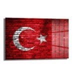 Türkiye Bayrağı Tuğla Duvar Görünümlü Cam Tablo | Vatansever Duvar Dekorasyonu Duvar Dekoru cam tablo, duvar sanatı, modern dekorasyon, soyut sanat, cam sanat eserleri, iç mekan dekorasyonu, ofis dekorasyonu, ev dekorasyonu, restoran dekorasyonu, cafe dekorasyonu, cam baskı, UV baskı, estetik duvar sanatı