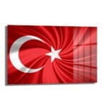 Ay Yıldızın İhtişamı: Dinamik Türk Bayrağı Cam Tablo Duvar Dekoru cam tablo, duvar sanatı, modern dekorasyon, soyut sanat, cam sanat eserleri, iç mekan dekorasyonu, ofis dekorasyonu, ev dekorasyonu, restoran dekorasyonu, cafe dekorasyonu, cam baskı, UV baskı, estetik duvar sanatı