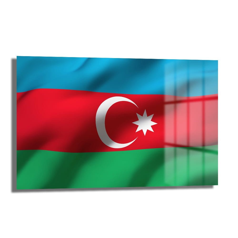 Azerbaycan Bayrağı Cam Tablo | Vatansever Ruhunuzu Yansıtan Şık Duvar Sanatı Duvar Dekoru cam tablo, duvar sanatı, modern dekorasyon, soyut sanat, cam sanat eserleri, iç mekan dekorasyonu, ofis dekorasyonu, ev dekorasyonu, restoran dekorasyonu, cafe dekorasyonu, cam baskı, UV baskı, estetik duvar sanatı