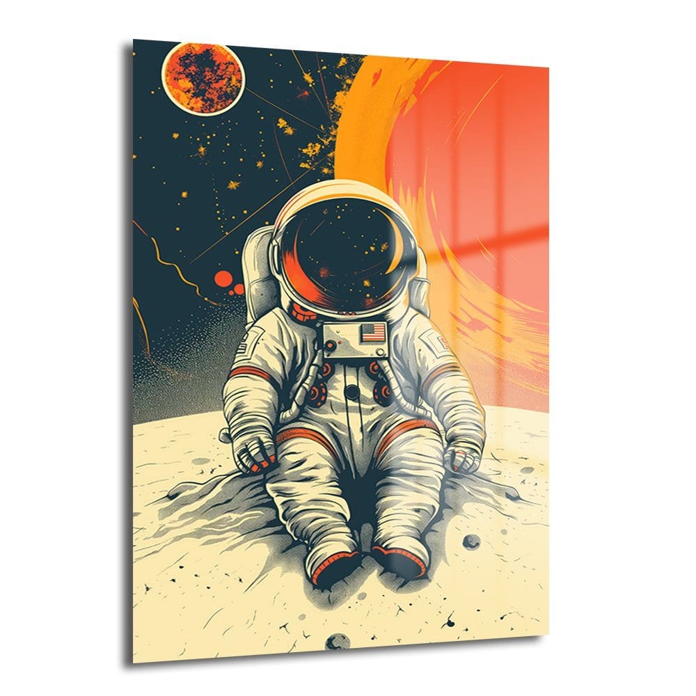 Uzayın Sessizliği: Astronot ve Kızıl Gezegen Cam Tablo Duvar Dekoru cam tablo, duvar sanatı, modern dekorasyon, soyut sanat, cam sanat eserleri, iç mekan dekorasyonu, ofis dekorasyonu, ev dekorasyonu, restoran dekorasyonu, cafe dekorasyonu, cam baskı, UV baskı, estetik duvar sanatı
