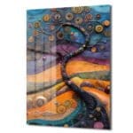 Spiral Yaşam Ağacı: Canlı Renklerde Modern Soyut Cam Tablo Duvar Dekoru cam tablo, duvar sanatı, modern dekorasyon, soyut sanat, cam sanat eserleri, iç mekan dekorasyonu, ofis dekorasyonu, ev dekorasyonu, restoran dekorasyonu, cafe dekorasyonu, cam baskı, UV baskı, estetik duvar sanatı
