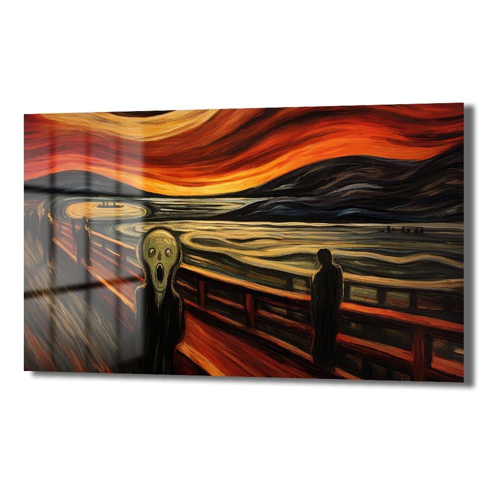 Çığlık Cam Tablo: Munch'tan Duygusal Derinlikte Modern Sanat Duvar Dekoru Duvar Dekoru cam tablo, duvar sanatı, modern dekorasyon, soyut sanat, cam sanat eserleri, iç mekan dekorasyonu, ofis dekorasyonu, ev dekorasyonu, restoran dekorasyonu, cafe dekorasyonu, cam baskı, UV baskı, estetik duvar sanatı