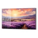 Provence Gün Batımı: Büyüleyici Lavanta Tarlaları Cam Tablo Duvar Dekoru cam tablo, duvar sanatı, modern dekorasyon, soyut sanat, cam sanat eserleri, iç mekan dekorasyonu, ofis dekorasyonu, ev dekorasyonu, restoran dekorasyonu, cafe dekorasyonu, cam baskı, UV baskı, estetik duvar sanatı