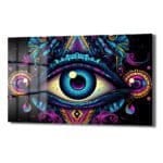 Üçüncü Gözün Gizemi: Psychedelic Enerjili Modern Cam Tablo Duvar Dekoru cam tablo, duvar sanatı, modern dekorasyon, soyut sanat, cam sanat eserleri, iç mekan dekorasyonu, ofis dekorasyonu, ev dekorasyonu, restoran dekorasyonu, cafe dekorasyonu, cam baskı, UV baskı, estetik duvar sanatı