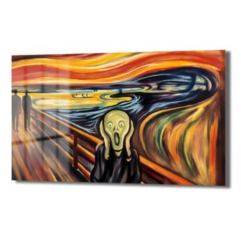 Çığlık Cam Tablo: Edvard Munch Eseri, Modern Duvar Dekorasyonu - Glazella
