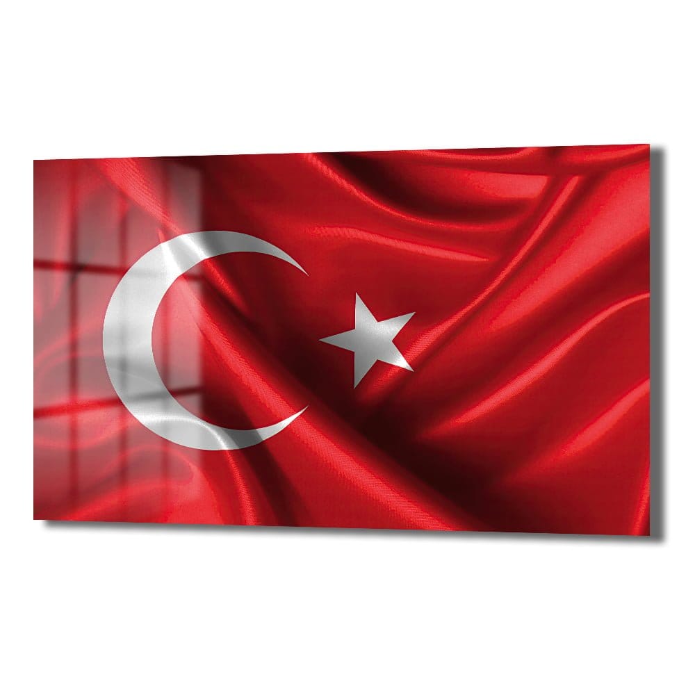 Türk Bayrağı Dalgalanıyor: Vatan Sevgisi Temalı Temperli Cam Tablo Duvar Dekoru cam tablo, duvar sanatı, modern dekorasyon, soyut sanat, cam sanat eserleri, iç mekan dekorasyonu, ofis dekorasyonu, ev dekorasyonu, restoran dekorasyonu, cafe dekorasyonu, cam baskı, UV baskı, estetik duvar sanatı