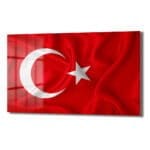 Şanlı Türk Bayrağı: Parlak Temperli Cam Tablo - Vatansever Duvar Dekorasyonu Duvar Dekoru cam tablo, duvar sanatı, modern dekorasyon, soyut sanat, cam sanat eserleri, iç mekan dekorasyonu, ofis dekorasyonu, ev dekorasyonu, restoran dekorasyonu, cafe dekorasyonu, cam baskı, UV baskı, estetik duvar sanatı