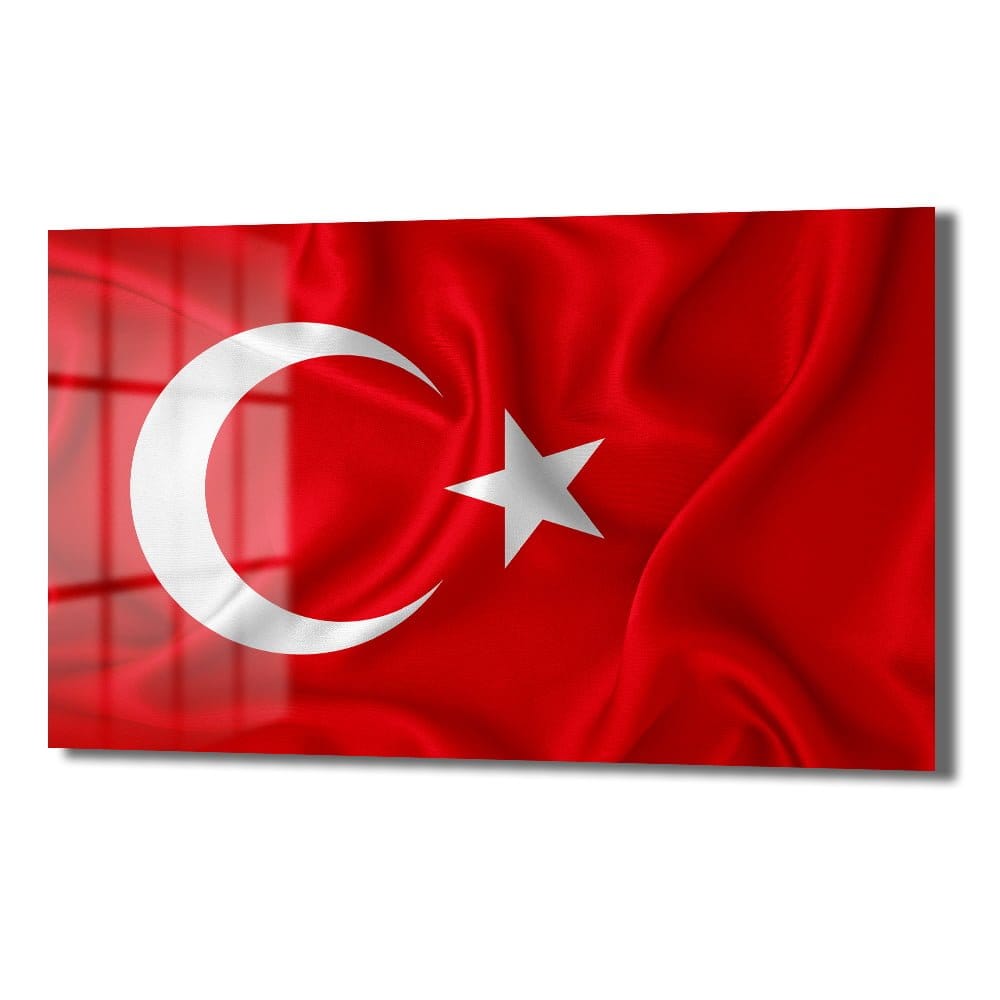 Şanlı Türk Bayrağı: Parlak Temperli Cam Tablo - Vatansever Duvar Dekorasyonu Duvar Dekoru cam tablo, duvar sanatı, modern dekorasyon, soyut sanat, cam sanat eserleri, iç mekan dekorasyonu, ofis dekorasyonu, ev dekorasyonu, restoran dekorasyonu, cafe dekorasyonu, cam baskı, UV baskı, estetik duvar sanatı