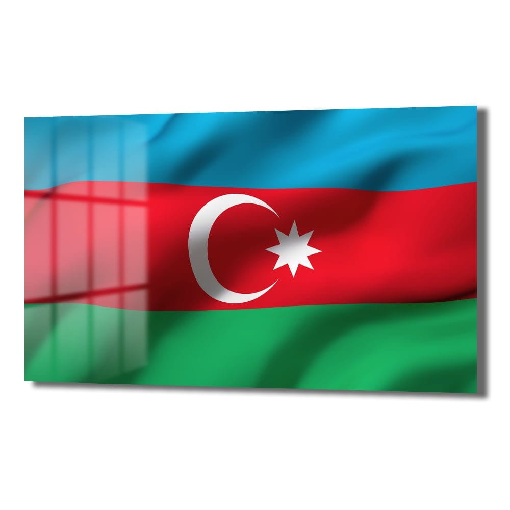 Azerbaycan Bayrağı Cam Tablo | Vatansever Ruhunuzu Yansıtan Şık Duvar Sanatı Duvar Dekoru cam tablo, duvar sanatı, modern dekorasyon, soyut sanat, cam sanat eserleri, iç mekan dekorasyonu, ofis dekorasyonu, ev dekorasyonu, restoran dekorasyonu, cafe dekorasyonu, cam baskı, UV baskı, estetik duvar sanatı