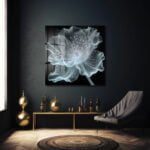 Ethereal Işık Çiçeği: Modern Soyut Temperli Cam Tablo Duvar Dekoru cam tablo, duvar sanatı, modern dekorasyon, soyut sanat, cam sanat eserleri, iç mekan dekorasyonu, ofis dekorasyonu, ev dekorasyonu, restoran dekorasyonu, cafe dekorasyonu, cam baskı, UV baskı, estetik duvar sanatı