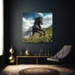 Özgürlüğe Koşan At: Dağ Manzaralı Temperli Cam Tablo Duvar Dekoru cam tablo, duvar sanatı, modern dekorasyon, soyut sanat, cam sanat eserleri, iç mekan dekorasyonu, ofis dekorasyonu, ev dekorasyonu, restoran dekorasyonu, cafe dekorasyonu, cam baskı, UV baskı, estetik duvar sanatı
