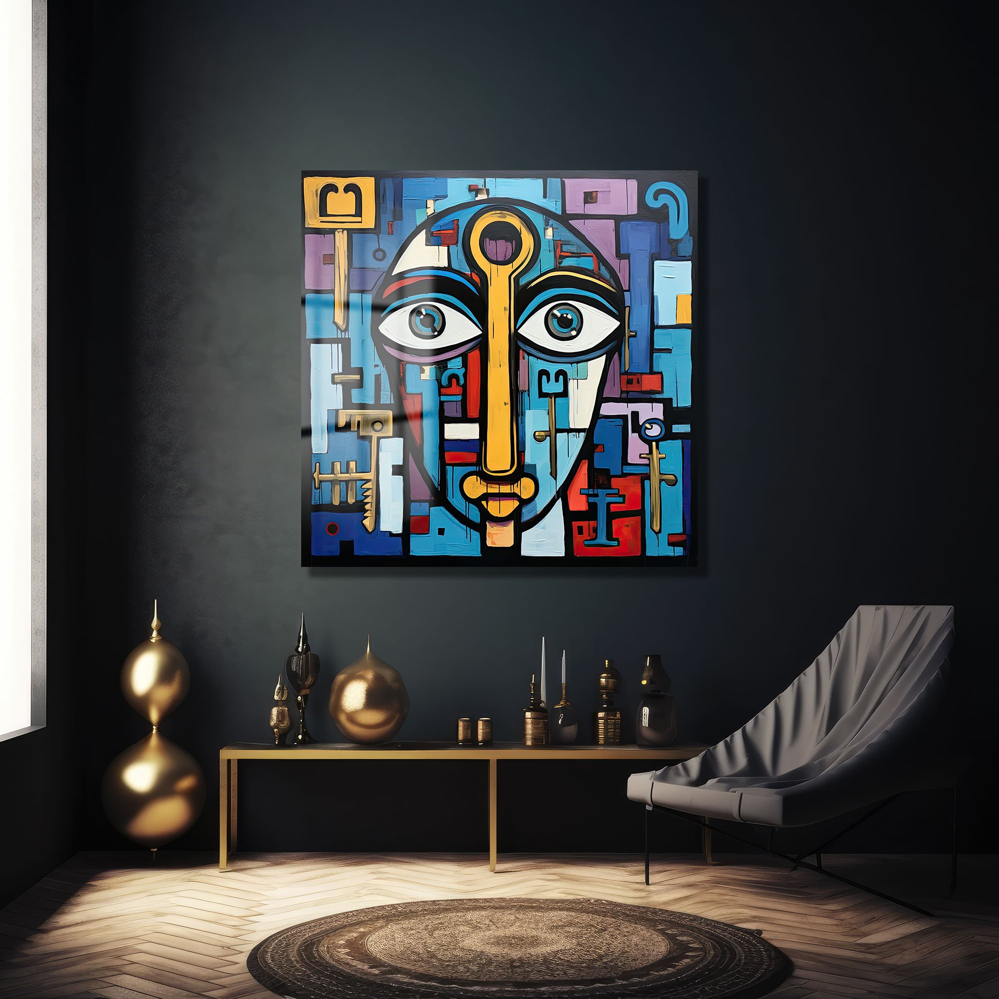 Anahtar Yüz: Modern Soyut Sanat Cam Tablo Duvar Dekoru cam tablo, duvar sanatı, modern dekorasyon, soyut sanat, cam sanat eserleri, iç mekan dekorasyonu, ofis dekorasyonu, ev dekorasyonu, restoran dekorasyonu, cafe dekorasyonu, cam baskı, UV baskı, estetik duvar sanatı