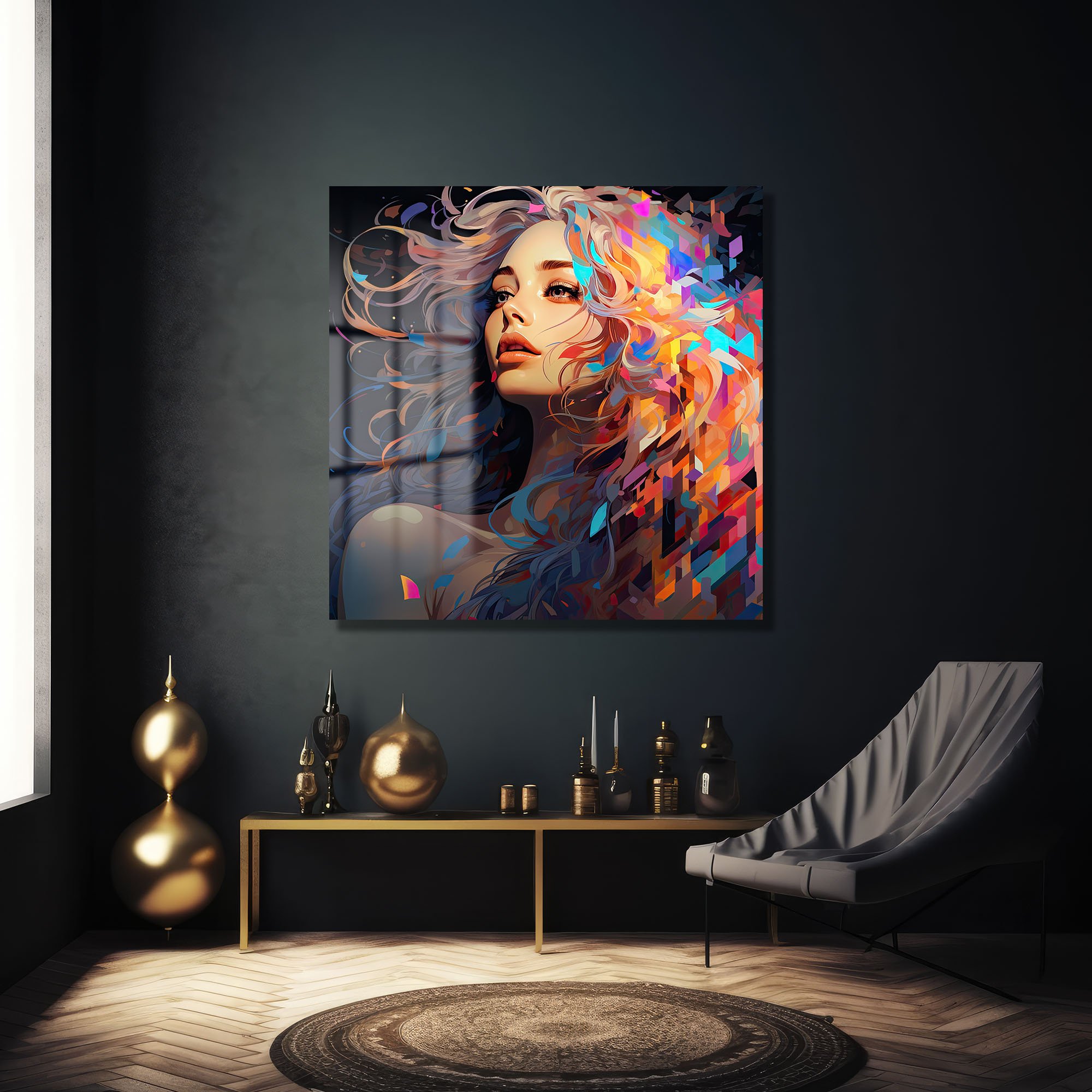 Enerji Saçan Renkler: Modern Dijital Sanat Cam Tablo Duvar Dekoru cam tablo, duvar sanatı, modern dekorasyon, soyut sanat, cam sanat eserleri, iç mekan dekorasyonu, ofis dekorasyonu, ev dekorasyonu, restoran dekorasyonu, cafe dekorasyonu, cam baskı, UV baskı, estetik duvar sanatı