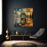 Yıldızlı Gece Küresi: Van Gogh Rüyası Modern Cam Tablo Duvar Dekoru cam tablo, duvar sanatı, modern dekorasyon, soyut sanat, cam sanat eserleri, iç mekan dekorasyonu, ofis dekorasyonu, ev dekorasyonu, restoran dekorasyonu, cafe dekorasyonu, cam baskı, UV baskı, estetik duvar sanatı