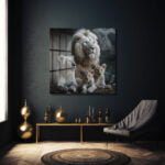 Beyaz Aslan Ailesi: Güç ve Asaletin Temperli Cam Tablosu Duvar Dekoru cam tablo, duvar sanatı, modern dekorasyon, soyut sanat, cam sanat eserleri, iç mekan dekorasyonu, ofis dekorasyonu, ev dekorasyonu, restoran dekorasyonu, cafe dekorasyonu, cam baskı, UV baskı, estetik duvar sanatı