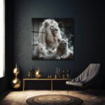 Beyaz Aslan Ailesi: Sislerin İçinden Yükselen Asalet Cam Tablo Duvar Dekoru cam tablo, duvar sanatı, modern dekorasyon, soyut sanat, cam sanat eserleri, iç mekan dekorasyonu, ofis dekorasyonu, ev dekorasyonu, restoran dekorasyonu, cafe dekorasyonu, cam baskı, UV baskı, estetik duvar sanatı