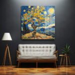 Yıldızlı Gece Sarısı: Van Gogh Tarzı Temperli Cam Tablo Duvar Dekoru cam tablo, duvar sanatı, modern dekorasyon, soyut sanat, cam sanat eserleri, iç mekan dekorasyonu, ofis dekorasyonu, ev dekorasyonu, restoran dekorasyonu, cafe dekorasyonu, cam baskı, UV baskı, estetik duvar sanatı