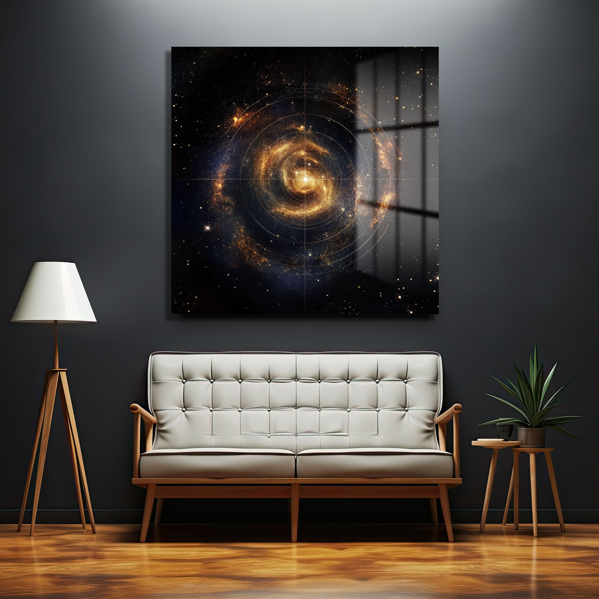 Kozmik Spiral: Altın Galaksi Desenli Modern Cam Tablo Duvar Dekoru cam tablo, duvar sanatı, modern dekorasyon, soyut sanat, cam sanat eserleri, iç mekan dekorasyonu, ofis dekorasyonu, ev dekorasyonu, restoran dekorasyonu, cafe dekorasyonu, cam baskı, UV baskı, estetik duvar sanatı
