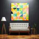 Dinamik Geometri: Canlı Renklerle Modern Soyut Cam Tablo Duvar Dekoru cam tablo, duvar sanatı, modern dekorasyon, soyut sanat, cam sanat eserleri, iç mekan dekorasyonu, ofis dekorasyonu, ev dekorasyonu, restoran dekorasyonu, cafe dekorasyonu, cam baskı, UV baskı, estetik duvar sanatı