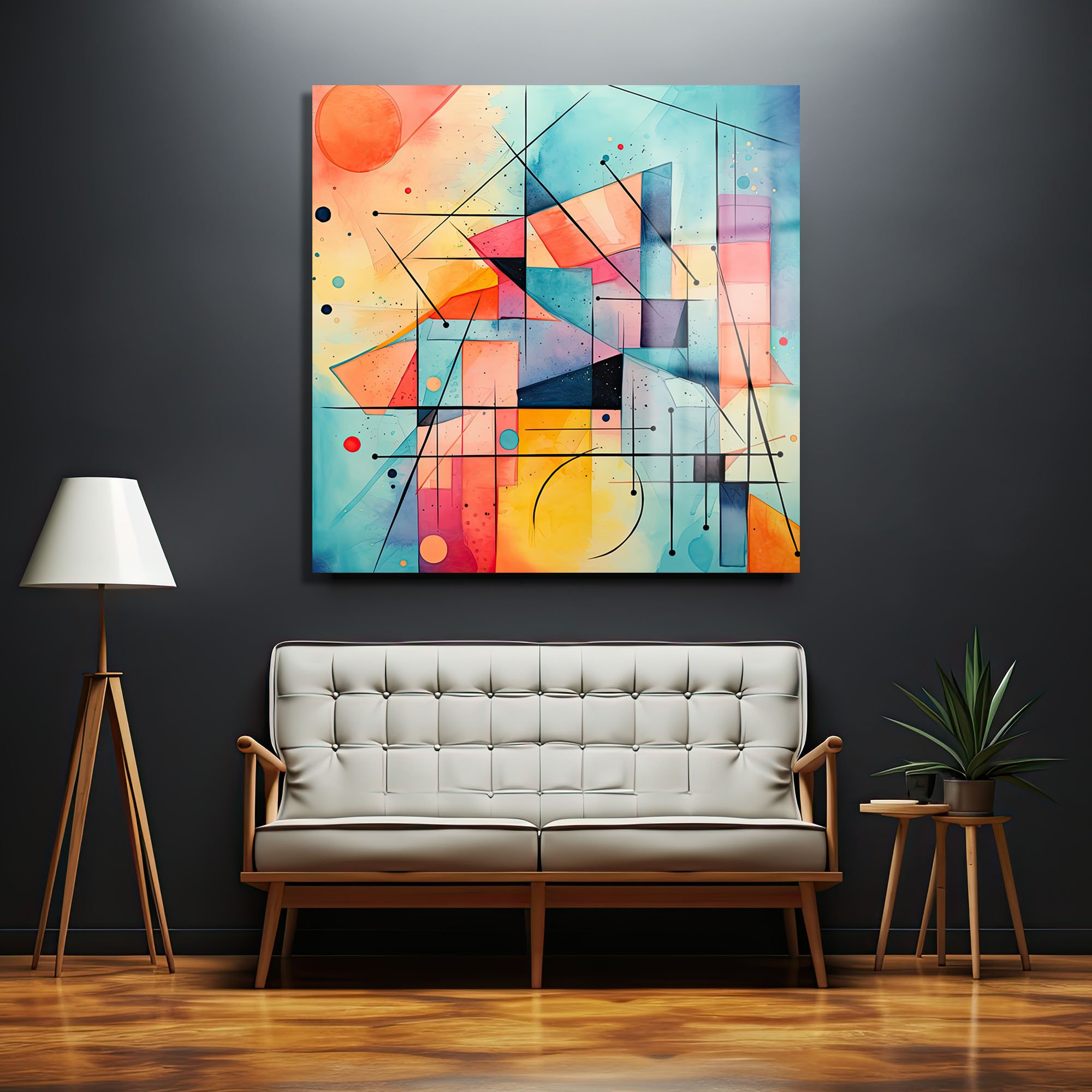 Renkli Geometrik Dans: Modern Soyut Temperli Cam Tablo Duvar Dekoru cam tablo, duvar sanatı, modern dekorasyon, soyut sanat, cam sanat eserleri, iç mekan dekorasyonu, ofis dekorasyonu, ev dekorasyonu, restoran dekorasyonu, cafe dekorasyonu, cam baskı, UV baskı, estetik duvar sanatı