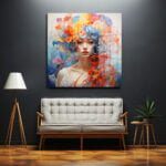 Çiçek Perisi: Canlı Renkli Modern Cam Tablo Duvar Dekoru cam tablo, duvar sanatı, modern dekorasyon, soyut sanat, cam sanat eserleri, iç mekan dekorasyonu, ofis dekorasyonu, ev dekorasyonu, restoran dekorasyonu, cafe dekorasyonu, cam baskı, UV baskı, estetik duvar sanatı