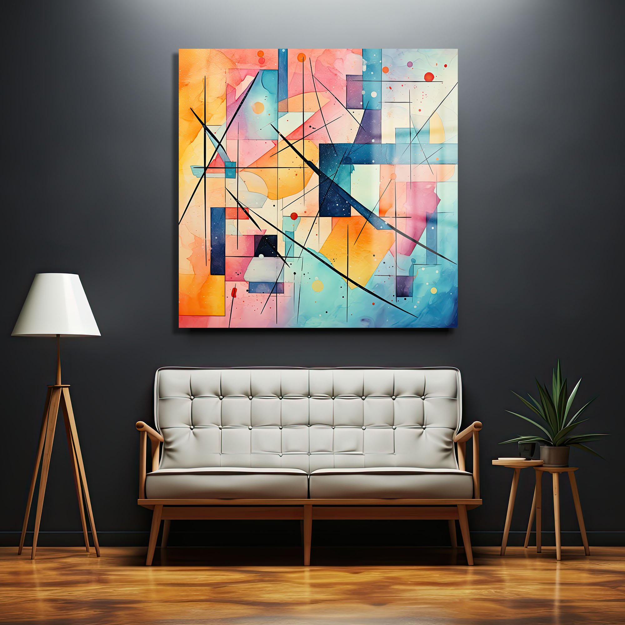 Renkli Akış: Dinamik Geometrik Soyut Cam Tablo Duvar Dekoru cam tablo, duvar sanatı, modern dekorasyon, soyut sanat, cam sanat eserleri, iç mekan dekorasyonu, ofis dekorasyonu, ev dekorasyonu, restoran dekorasyonu, cafe dekorasyonu, cam baskı, UV baskı, estetik duvar sanatı