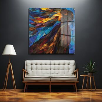 Ruhun Akışı: Stained Glass Sanatlı Modern Cam Tablo - Glazella