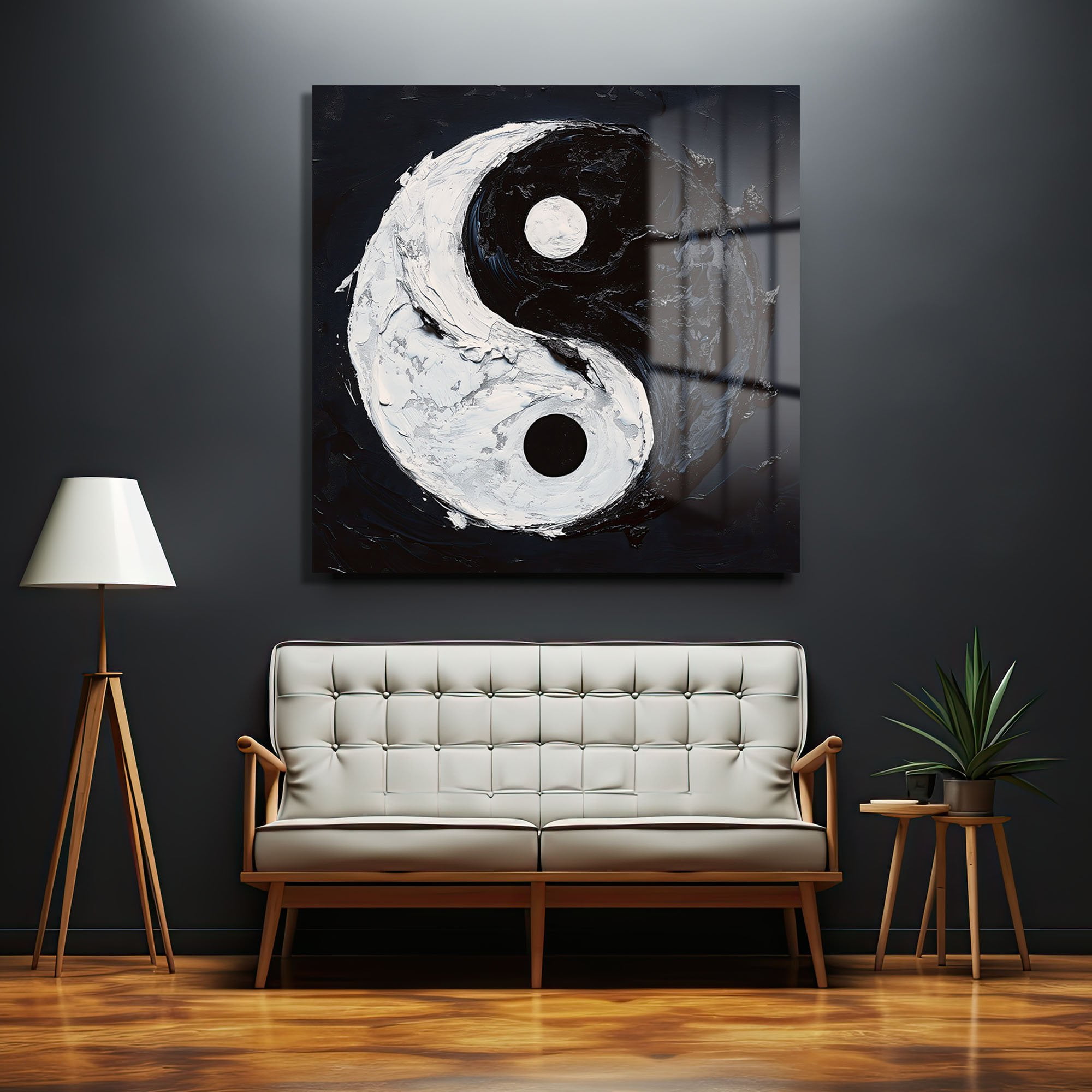 Zıtların Uyumu: Yin Yang Modern Soyut Cam Tablo Duvar Dekoru cam tablo, duvar sanatı, modern dekorasyon, soyut sanat, cam sanat eserleri, iç mekan dekorasyonu, ofis dekorasyonu, ev dekorasyonu, restoran dekorasyonu, cafe dekorasyonu, cam baskı, UV baskı, estetik duvar sanatı