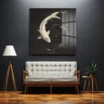 Uyum ve Denge: Yin Yang Koi Balıkları Temperli Cam Tablo Duvar Dekoru cam tablo, duvar sanatı, modern dekorasyon, soyut sanat, cam sanat eserleri, iç mekan dekorasyonu, ofis dekorasyonu, ev dekorasyonu, restoran dekorasyonu, cafe dekorasyonu, cam baskı, UV baskı, estetik duvar sanatı