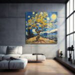 Yıldızlı Gece Sarısı: Van Gogh Tarzı Temperli Cam Tablo Duvar Dekoru cam tablo, duvar sanatı, modern dekorasyon, soyut sanat, cam sanat eserleri, iç mekan dekorasyonu, ofis dekorasyonu, ev dekorasyonu, restoran dekorasyonu, cafe dekorasyonu, cam baskı, UV baskı, estetik duvar sanatı