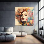 Baharın Ruhu: Canlı Renklerle Çiçekli Kadın Portre Temperli Cam Tablo Duvar Dekoru cam tablo, duvar sanatı, modern dekorasyon, soyut sanat, cam sanat eserleri, iç mekan dekorasyonu, ofis dekorasyonu, ev dekorasyonu, restoran dekorasyonu, cafe dekorasyonu, cam baskı, UV baskı, estetik duvar sanatı